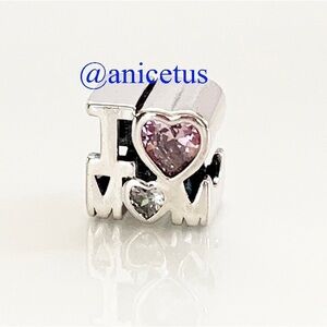 NWOT S925 Sterling Silver I Love Mom Charm